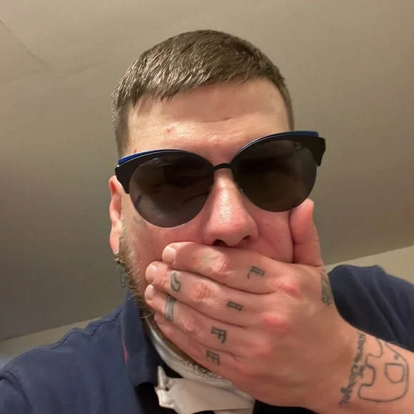 !!!BLUE 3D CHRISTIAN DIOR SUNGLASSES GOPD CONDITION COMES WITH DUST CLOTH CASE